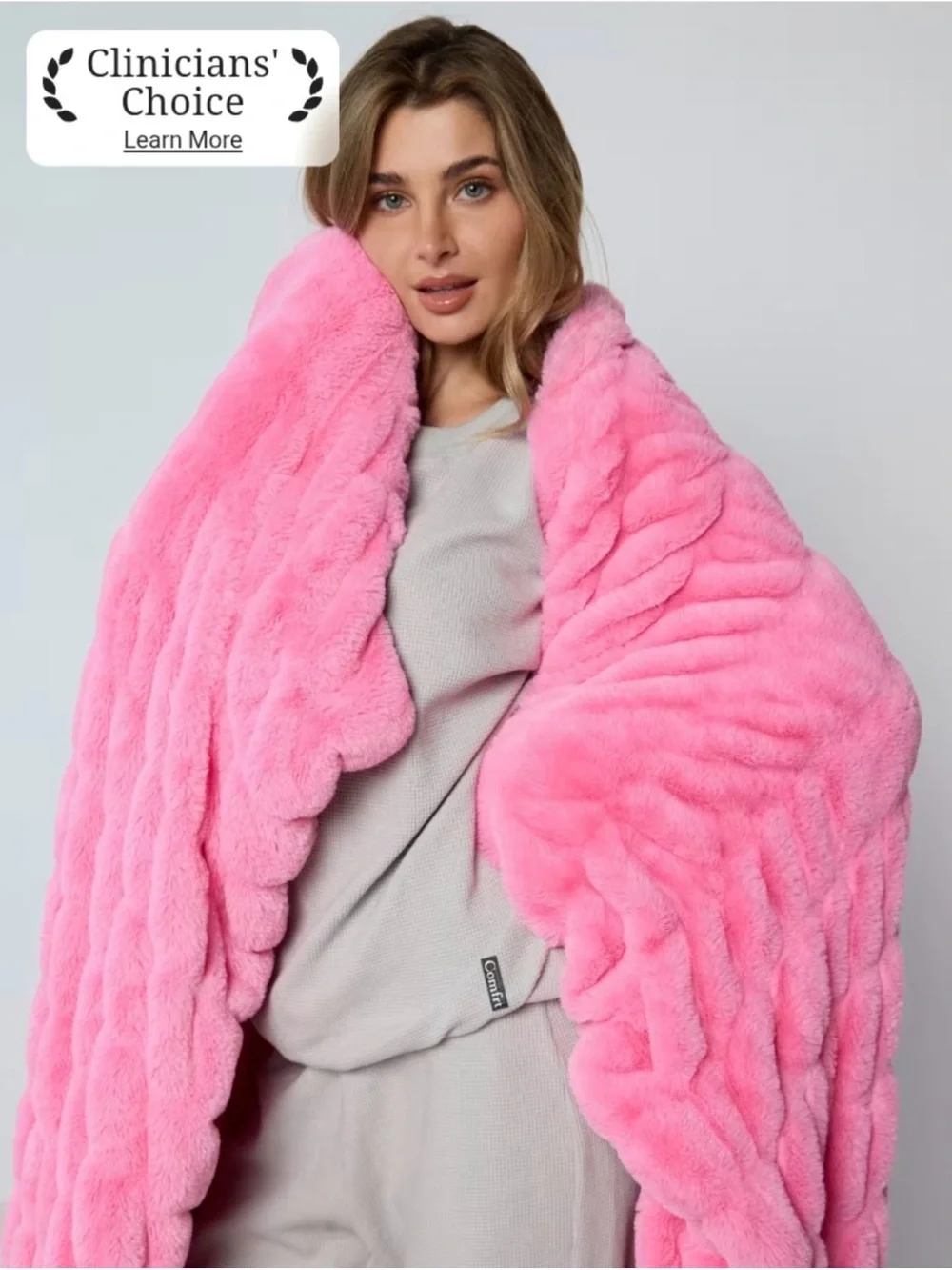 ✨🆕 NIB Comfrt cotton candy pink Large 60” X 80” Dreamer Blanket
